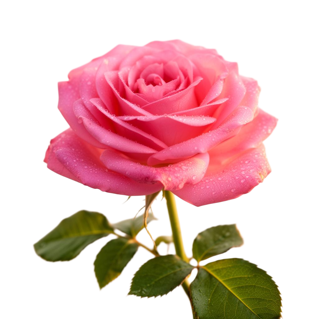 Pink rose on the chair
